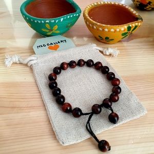 Adjustable gemstone healing bracelet-Red Tiger Eye
